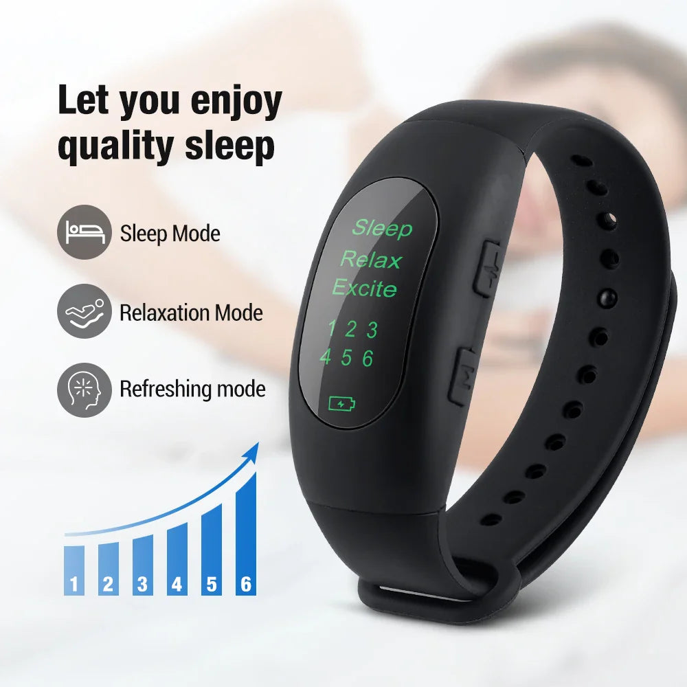 Intelligent electronic sleep instrument micro-current pulse rest hypnosis insomnia wristband watch