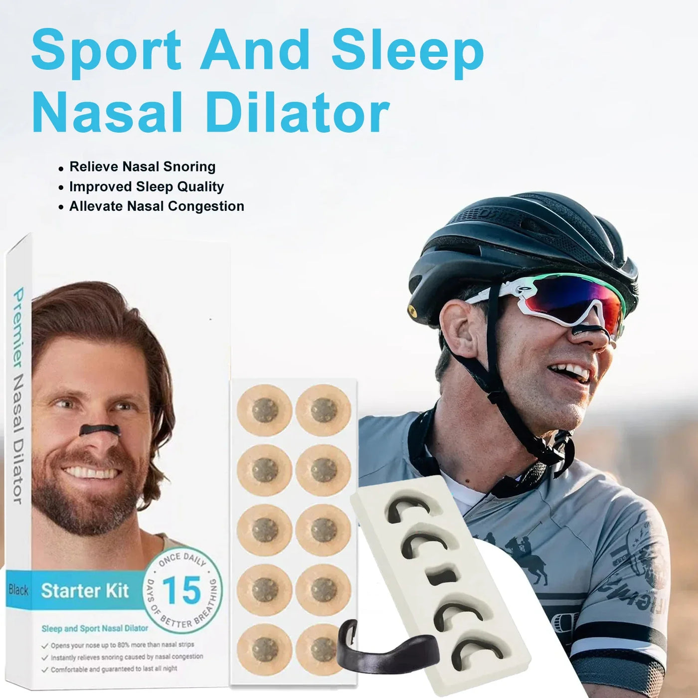 Sport Nasal Dilator Sleep Nasal Breathing Dilators Starter Kit Magnetic Strips