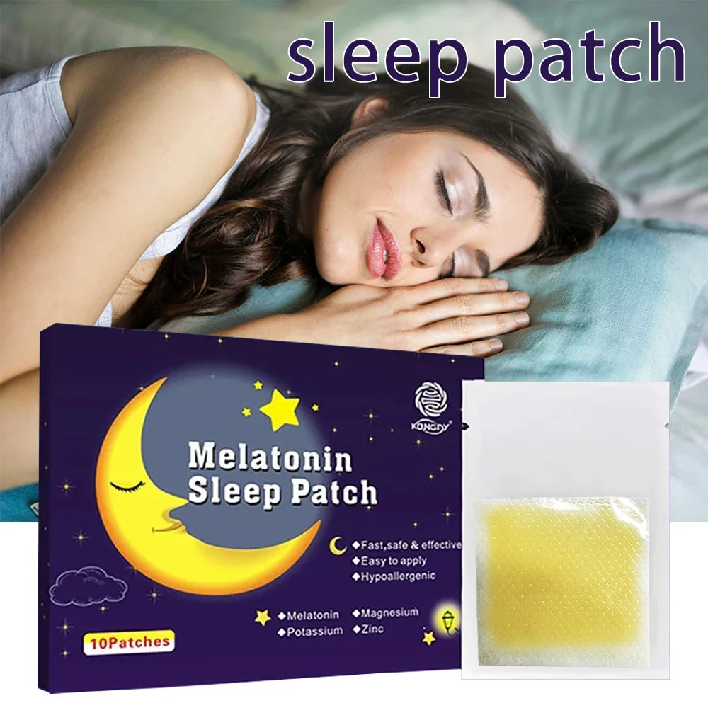 10Pcs Melatonia Sleep Patch natural sleeping Insomnia Relief Patch